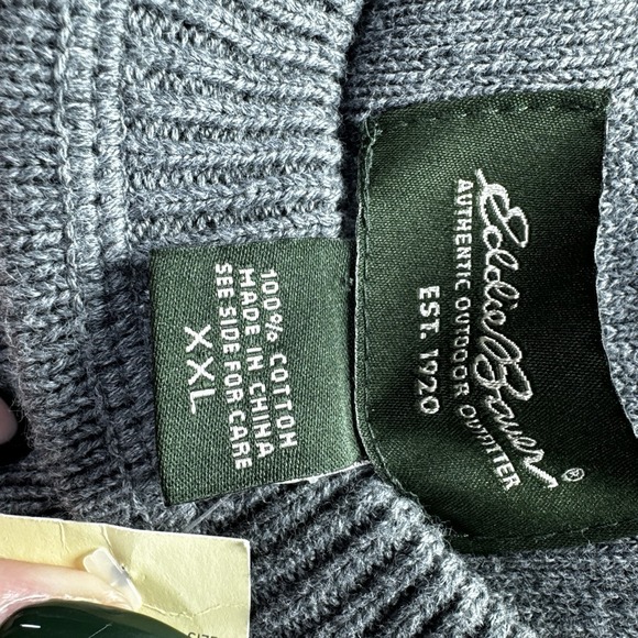 Eddie Bauer Mens Gray Crewneck Sweater 2XL NWT - Picture 8 of 9